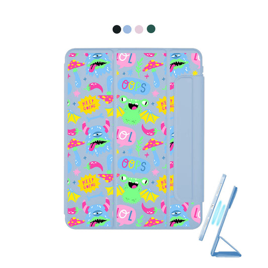 iPad Detachable Flip Cover - Monster Say Keep Going