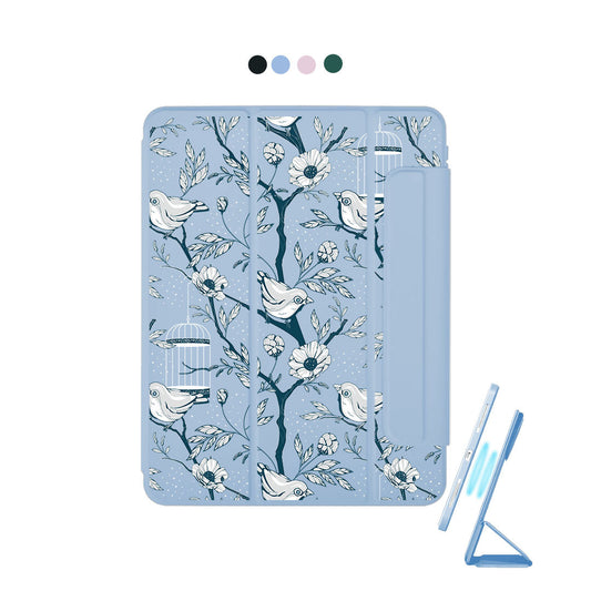 iPad Detachable Flip Cover - Lovebird Monochrome