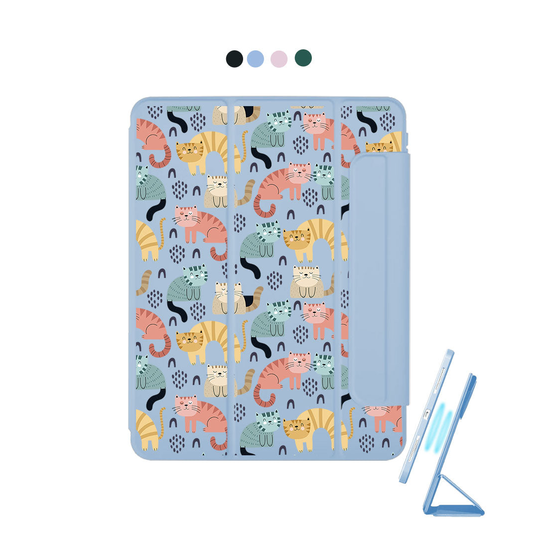 غطاء قابل للفصل لجهاز iPad - Rainbow Meow