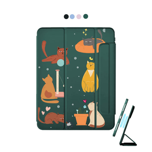 غطاء قابل للفصل لجهاز iPad - قطة مرحة