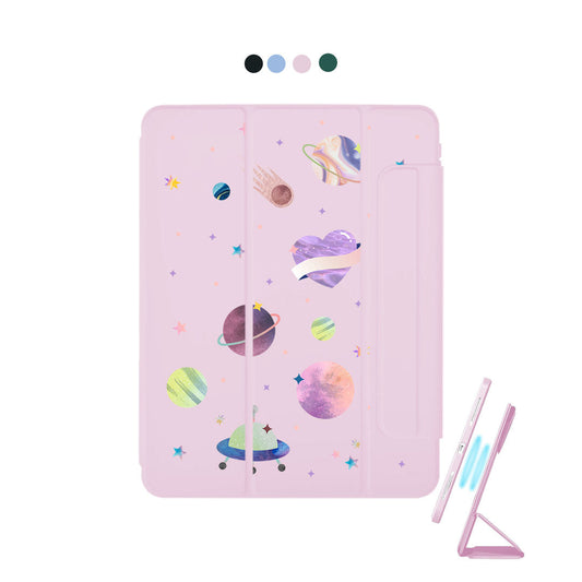 غطاء قابل للفصل لجهاز iPad - كوكب وردي