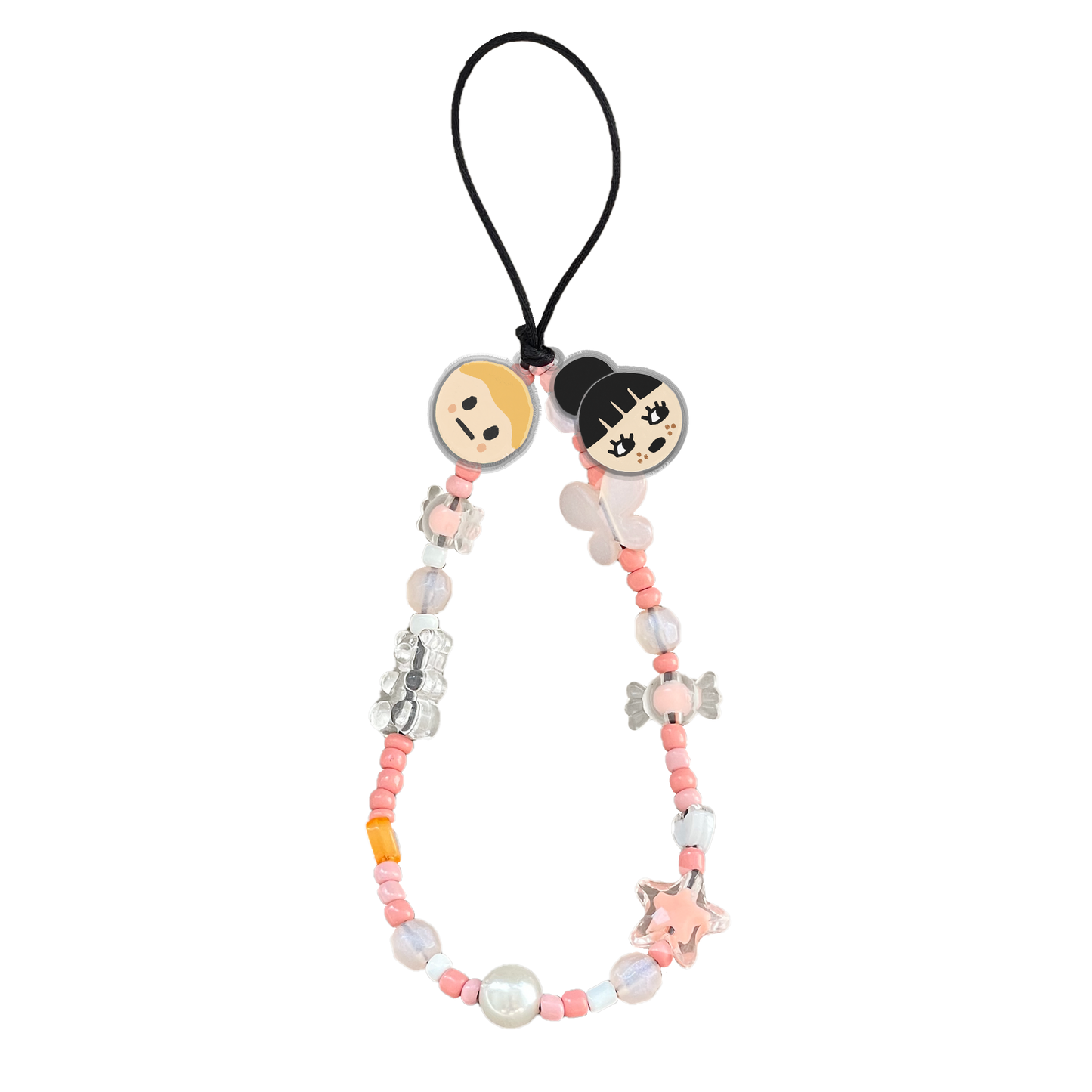 Beaded Strap with Acrylic Charm - Doodle 1.0