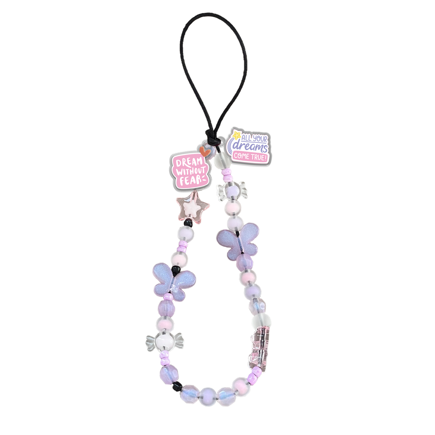 Beaded Strap with Acrylic Charm - Dream Sticker Pack