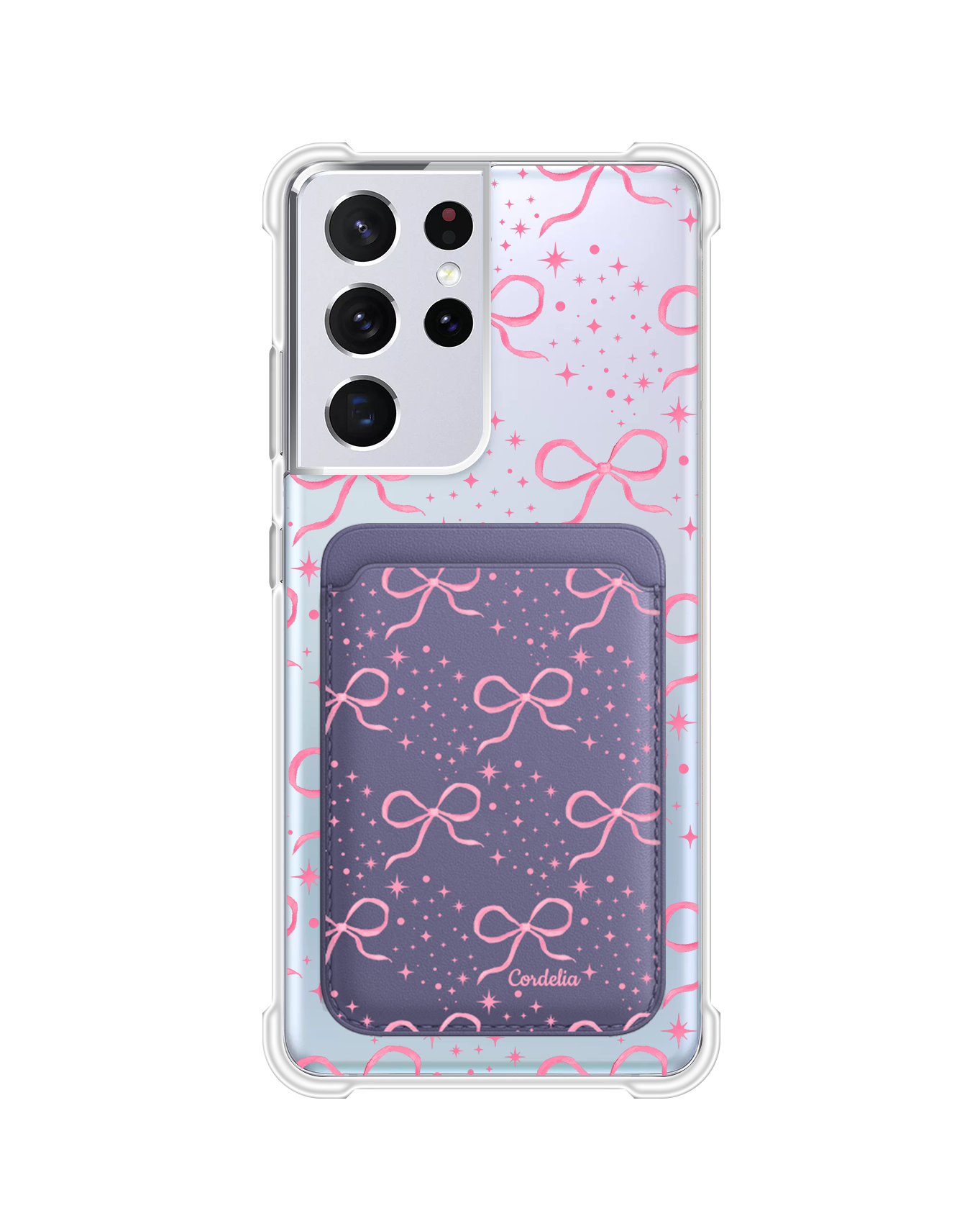 เคสกระเป๋าสตางค์แม่เหล็ก Android - Coquette Glittery Bow