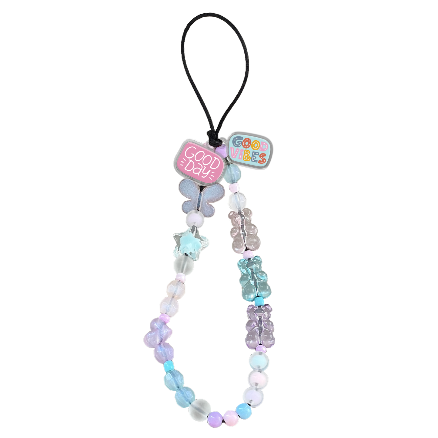 Beaded Strap with Acrylic Charm - Good Day