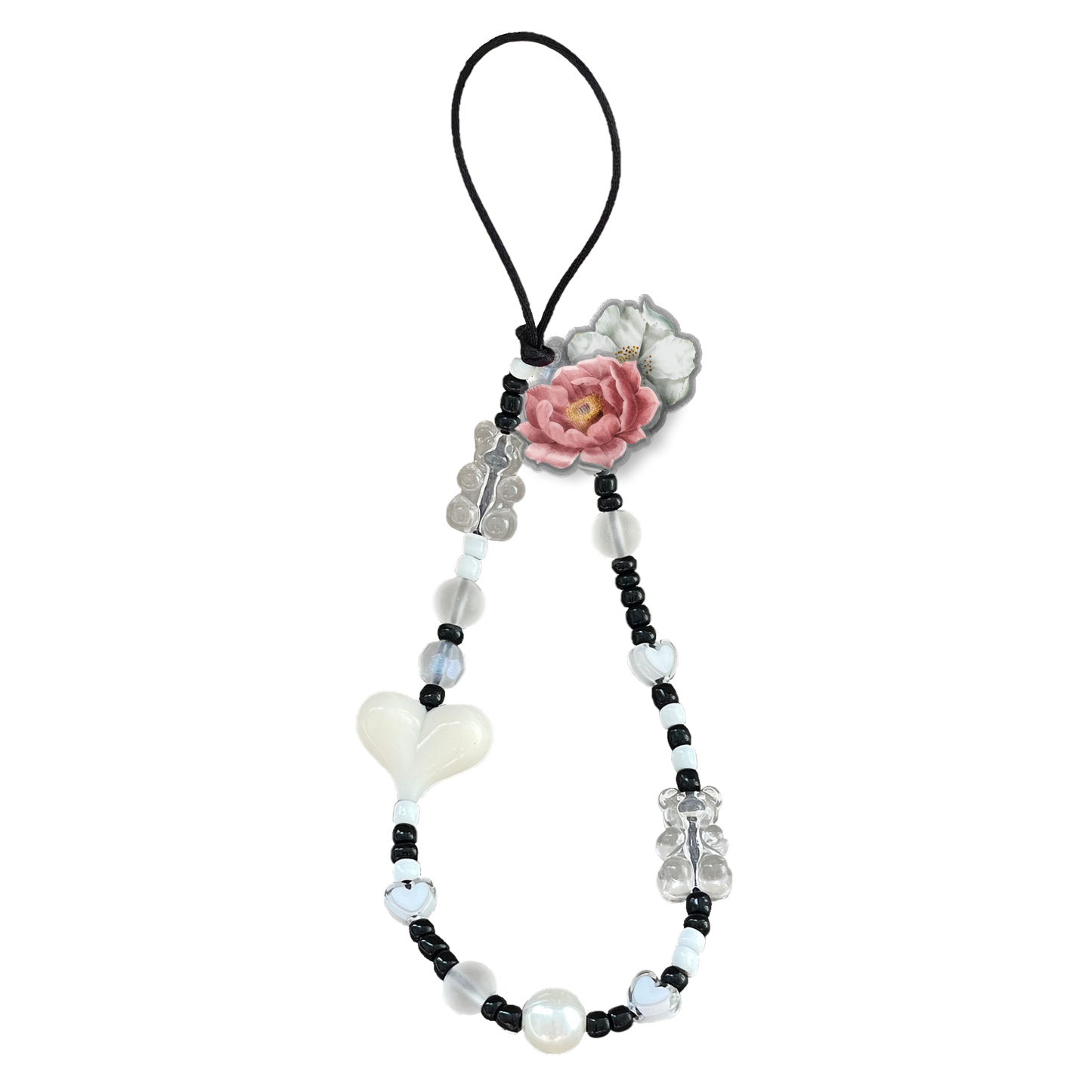 Beaded Strap with Acrylic Charm - Grace