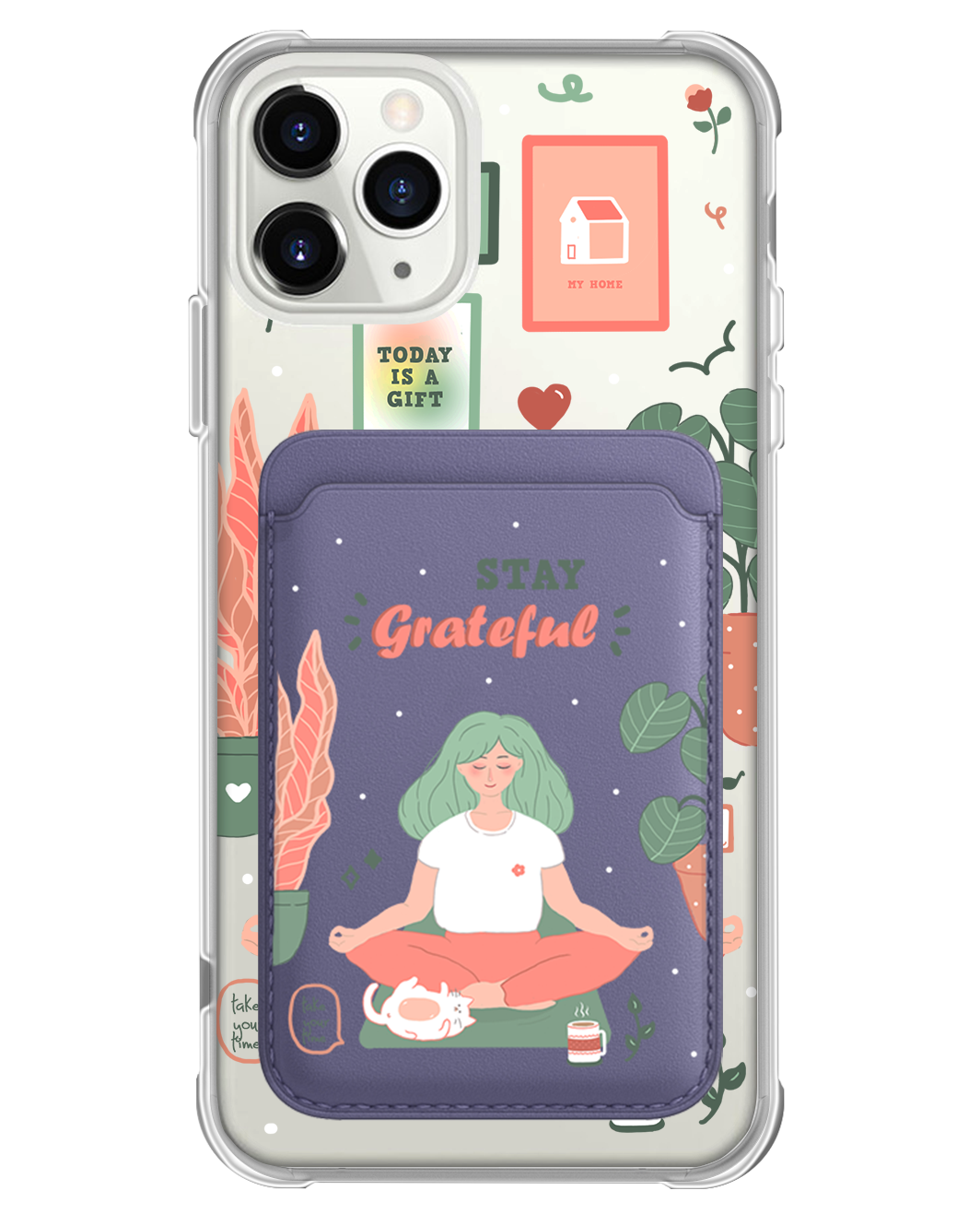 iPhone Magnetic Wallet Case - Grateful