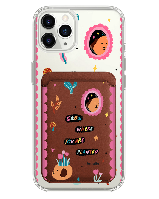 iPhone Magnetic Wallet Case - Grow Where You Are Planted