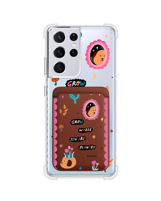 Android Magnetic Wallet Case - Grow Where You Are Planted