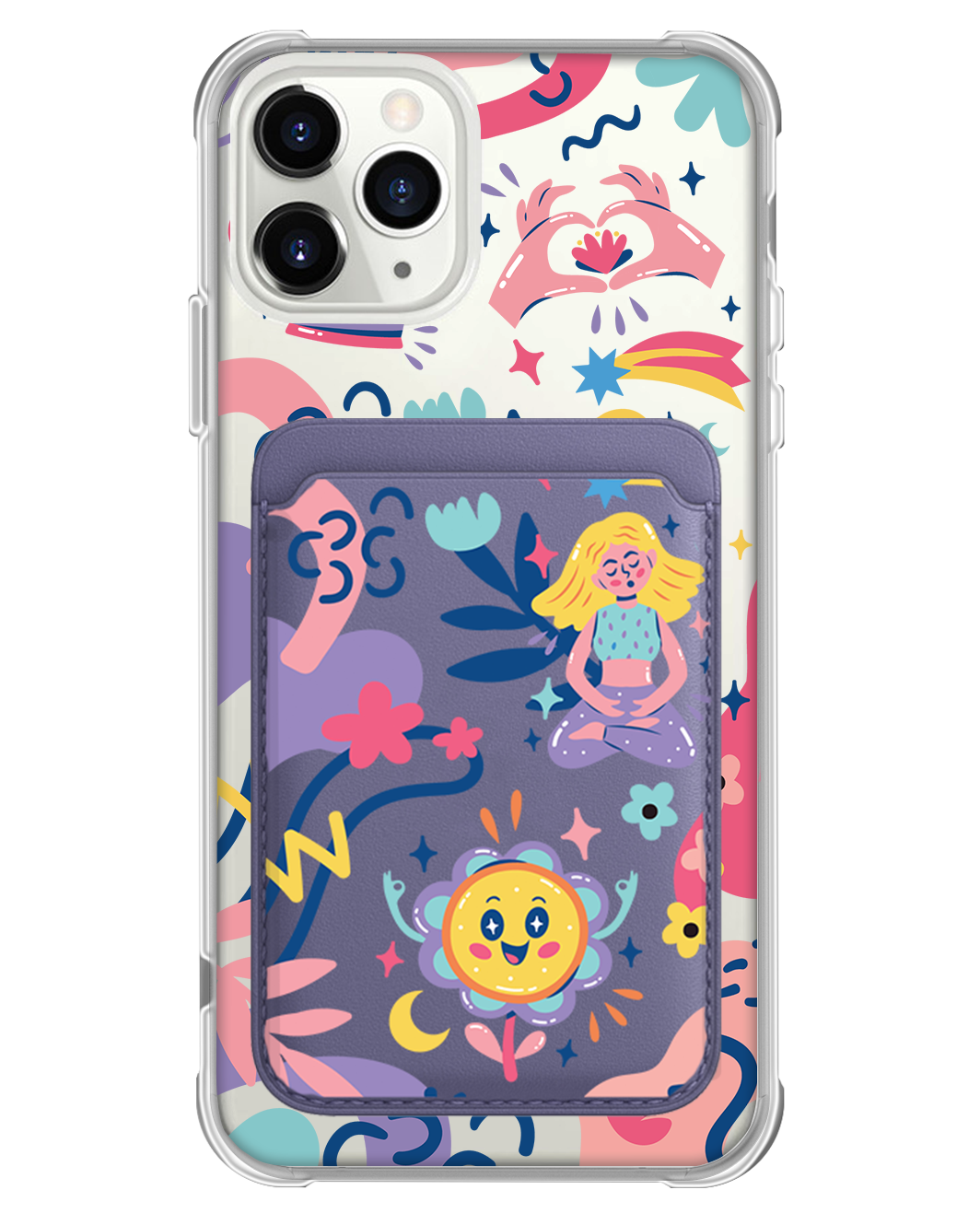 iPhone Magnetic Wallet Case - Heather