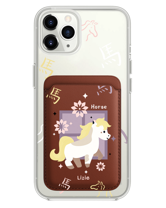 iPhone Magnetic Wallet Case - Horse (Chinese Zodiac / Shio)