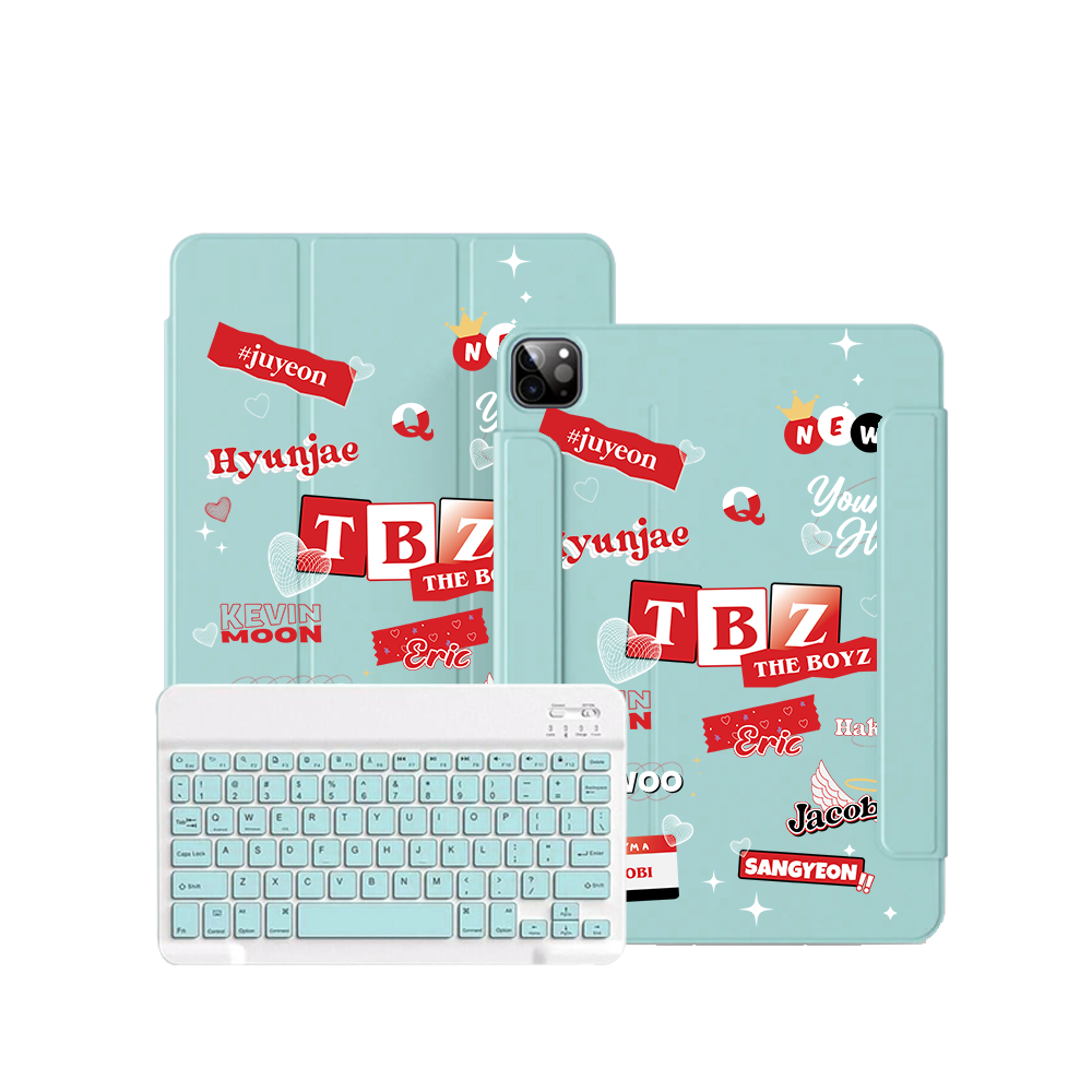 ฝาพับคีย์บอร์ดไร้สายสำหรับ iPad / Android - The Boyz Members