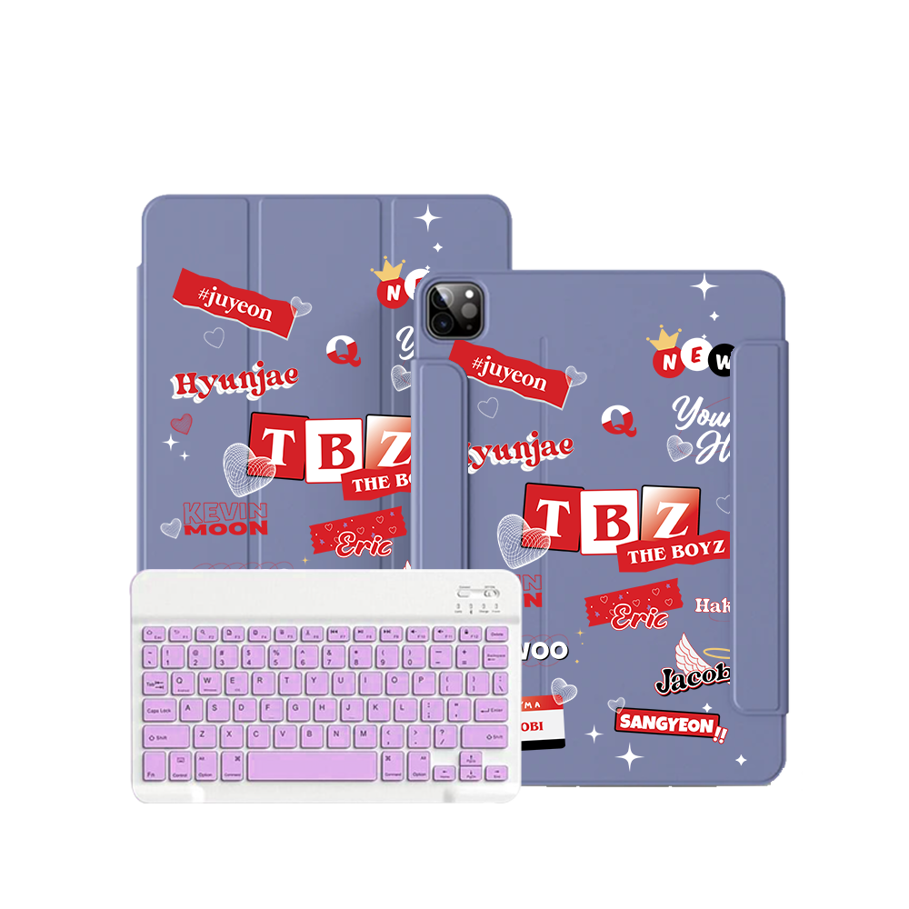 ฝาพับคีย์บอร์ดไร้สายสำหรับ iPad / Android - The Boyz Members