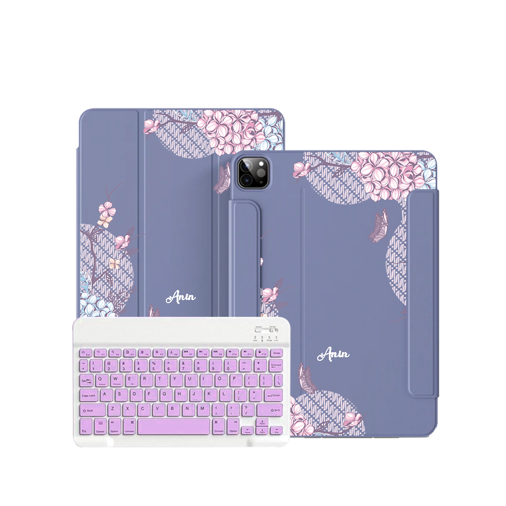 iPad / Android Tab Wireless Keyboard Flipcover - Batik Floral