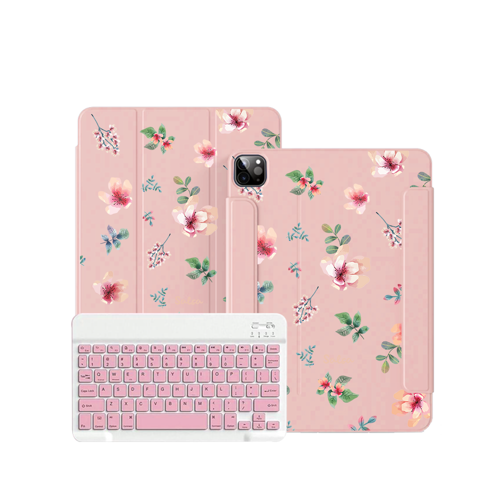 ฝาพับคีย์บอร์ดไร้สายสำหรับ iPad / Android - Botanical Garden 5.0
