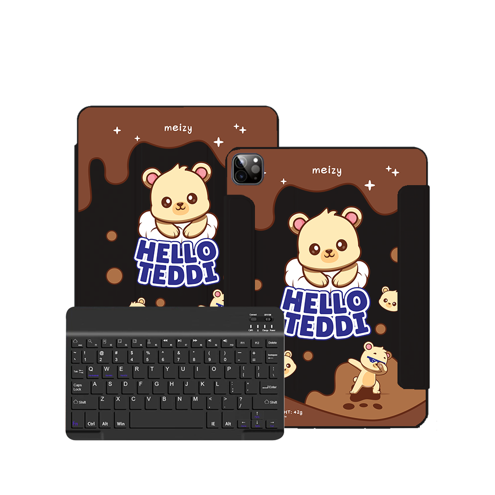 ฝาพับคีย์บอร์ดไร้สายสำหรับ iPad / Android - Hello Teddy 1.0