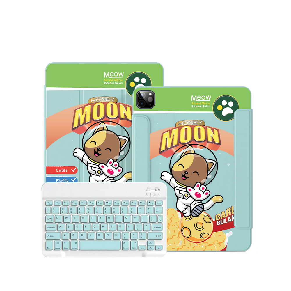 ฝาพับคีย์บอร์ดไร้สายสำหรับ iPad / Android - Honey Moon