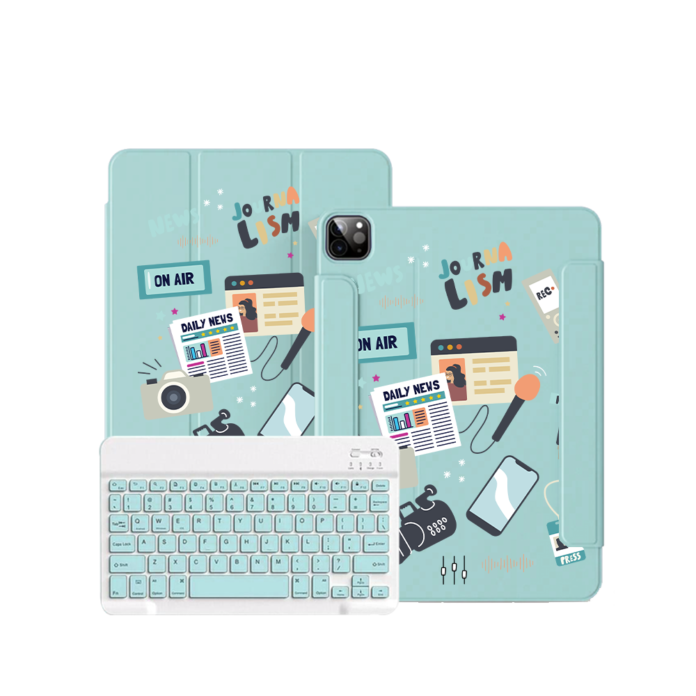 ฝาพับคีย์บอร์ดไร้สายสำหรับ iPad / Android - Journalist
