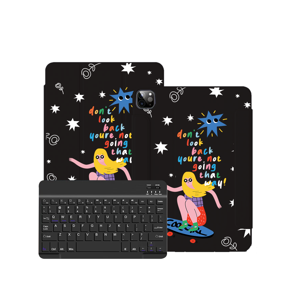 ฝาพับคีย์บอร์ดไร้สายสำหรับ iPad / Android Tab - Keep Moving