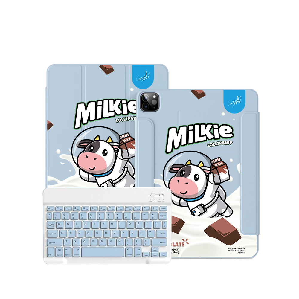 ฝาพับคีย์บอร์ดไร้สายสำหรับ iPad / Android - Milkie