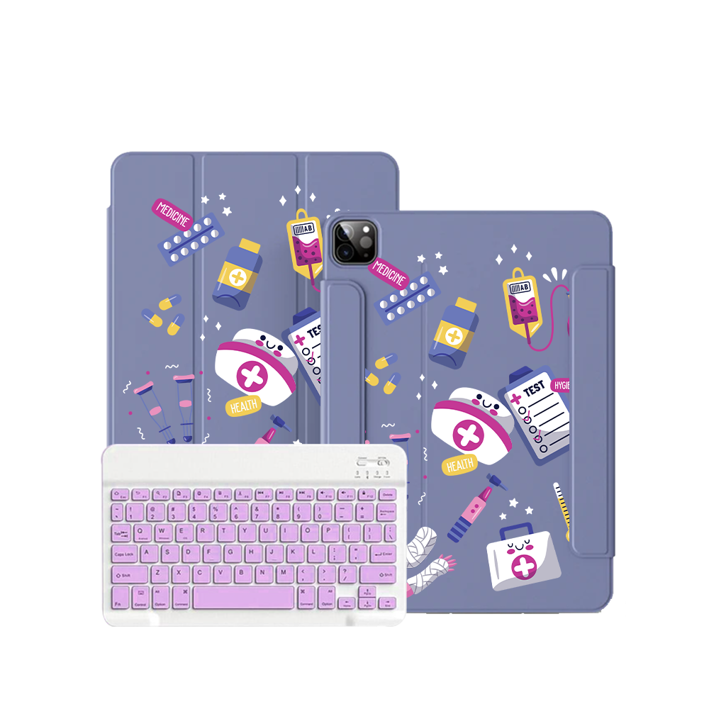 ฝาพับคีย์บอร์ดไร้สายสำหรับ iPad / Android - พยาบาล