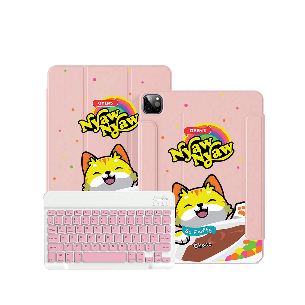ฝาพับคีย์บอร์ดไร้สายสำหรับ iPad / Android - Nyaw Nyaw