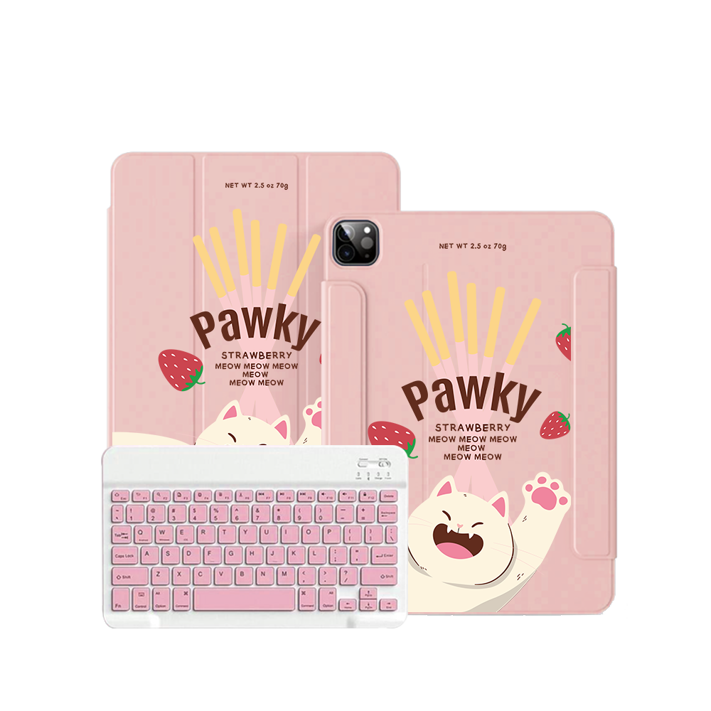 ฝาพับคีย์บอร์ดไร้สายสำหรับ iPad / Android Tab - Pawky Cat