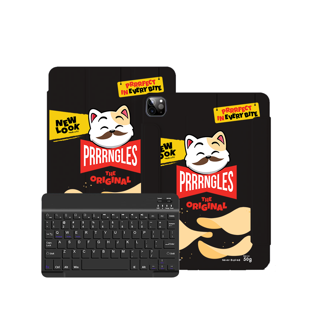 ฝาพับคีย์บอร์ดไร้สายสำหรับ iPad / Android - Prrrngles