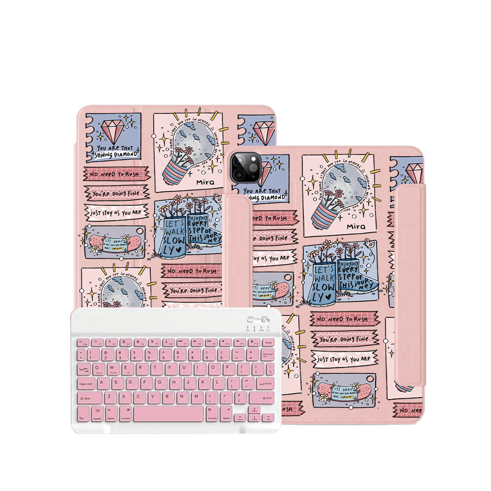 ฝาพับคีย์บอร์ดไร้สายสำหรับ iPad / Android - Shine