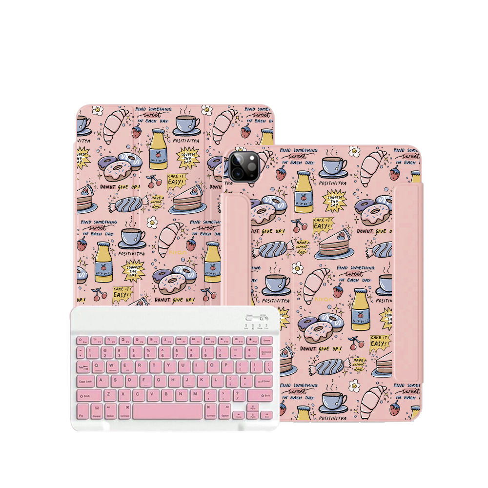 ฝาพับคีย์บอร์ดไร้สายสำหรับ iPad / Android - สี Sweets