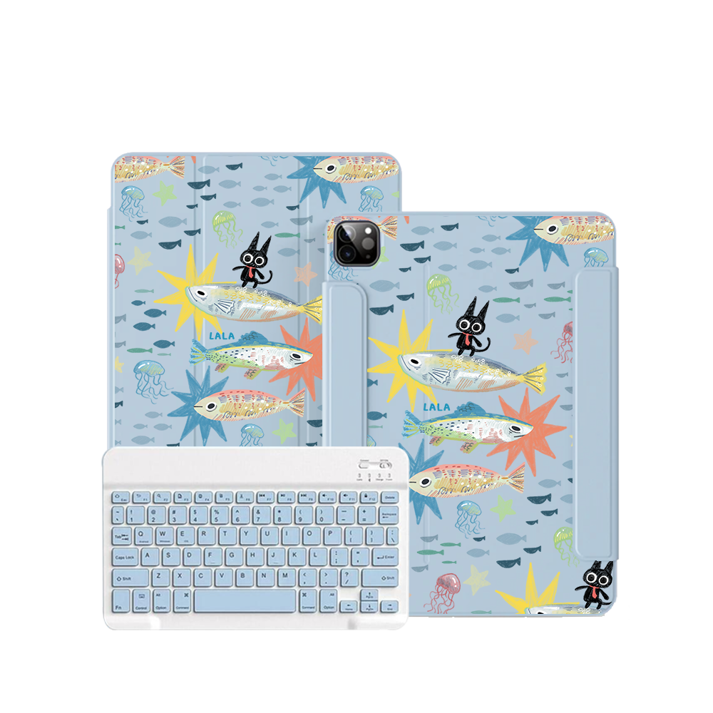 ฝาพับคีย์บอร์ดไร้สายสำหรับ iPad / Android - The Fish Surfer