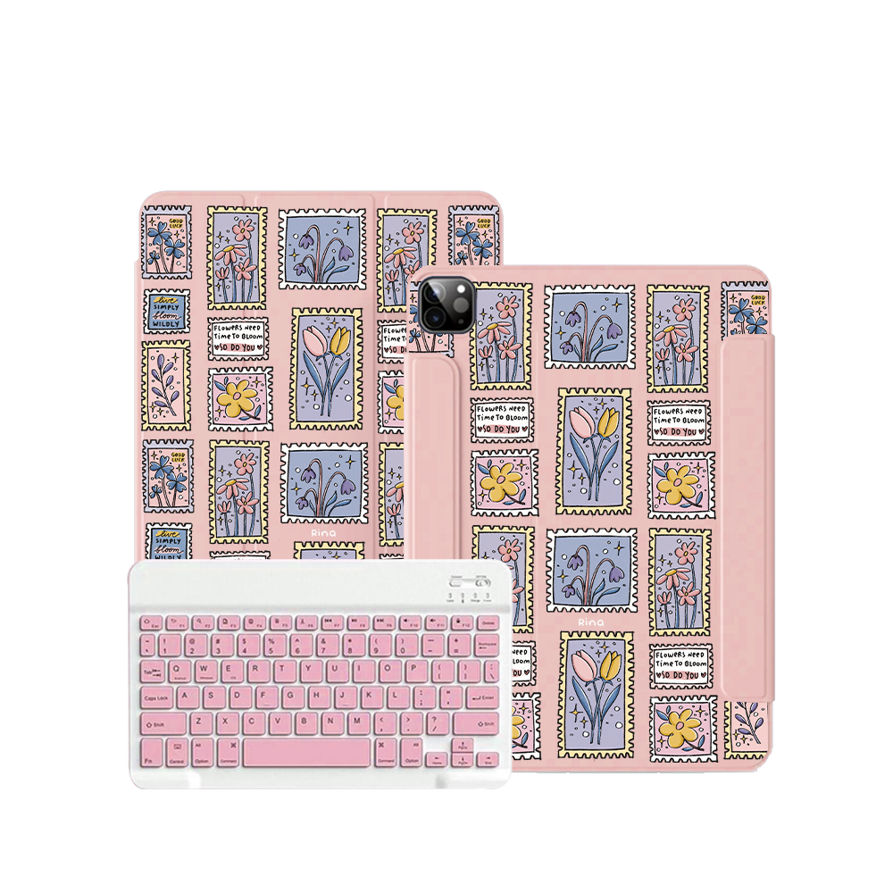 ฝาพับคีย์บอร์ดไร้สายสำหรับ iPad / Android - Time to Bloom