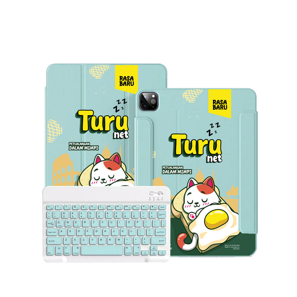ฝาพับคีย์บอร์ดไร้สายสำหรับ iPad / Android - Turu
