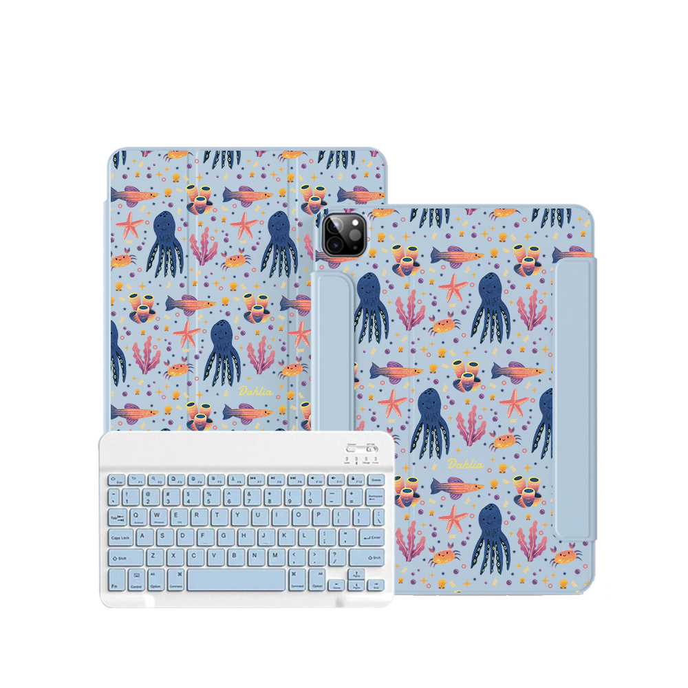 ฝาพับคีย์บอร์ดไร้สายสำหรับ iPad / Android Tab - Underwater Dreams 1.0