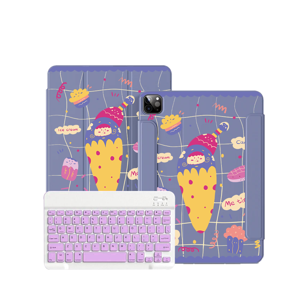 ฝาพับคีย์บอร์ดไร้สายสำหรับ iPad / Android - Candy Doodle
