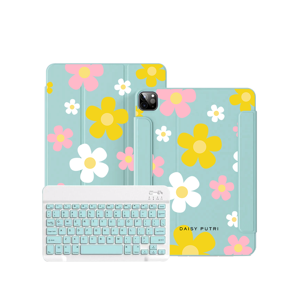 ฝาพับคีย์บอร์ดไร้สายสำหรับ iPad / Android - Daisy Fresh