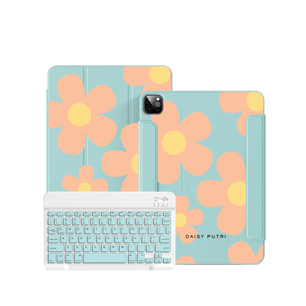 ฝาพับคีย์บอร์ดไร้สายสำหรับ iPad / Android - Daisy Love