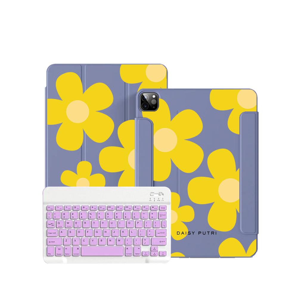 ฝาพับคีย์บอร์ดไร้สายสำหรับ iPad / Android - Daisy Sunshine