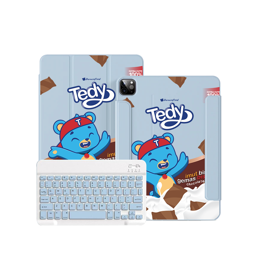 ฝาพับคีย์บอร์ดไร้สายสำหรับ iPad / Android - Tedy