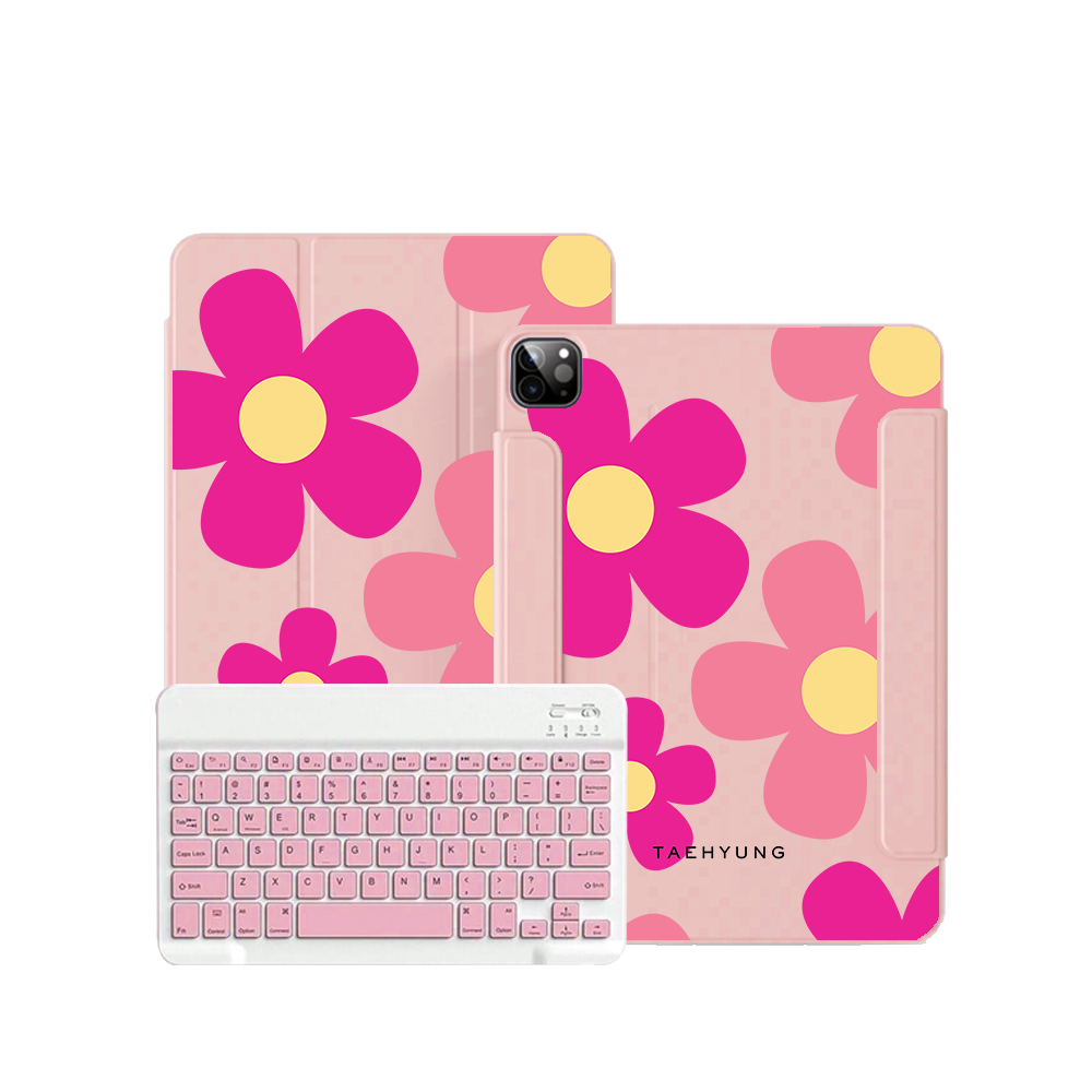 ฝาพับคีย์บอร์ดไร้สายสำหรับ iPad / Android - Daisy Delight