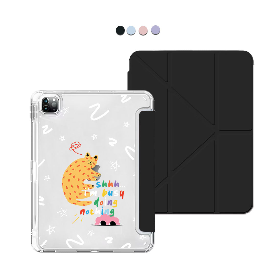 iPad Y-Fold Flip Cover - Busy Doing Nothing