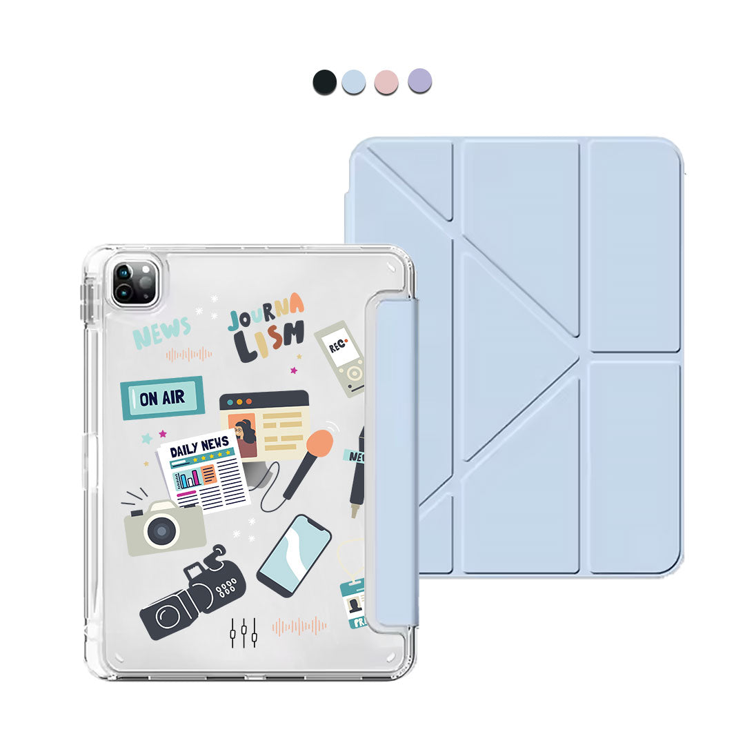 iPad Y-Fold Flip Cover - Journalism