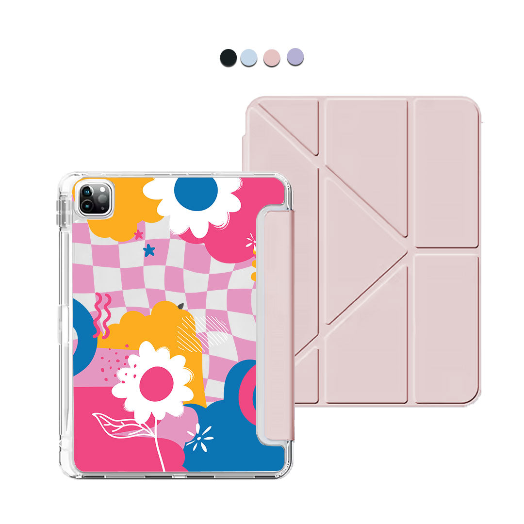 iPad Y-Fold Flip Cover - Abstract Flower 5.0