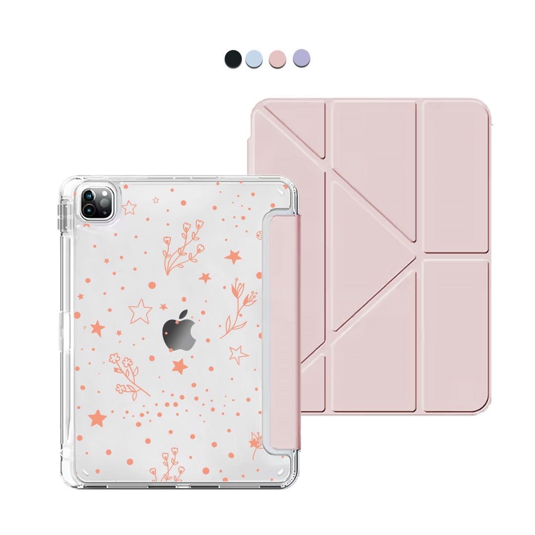 iPad Y-Fold Flip Cover - Coral Constellation