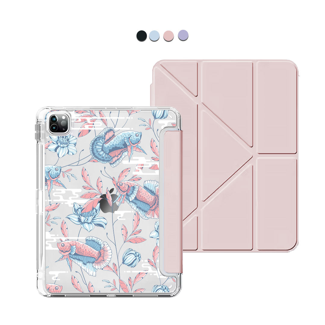 iPad Y-Fold Flip Cover - Fish and Floral 3.0