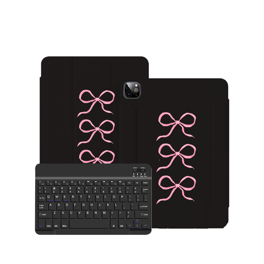 ฝาพับคีย์บอร์ดไร้สายสำหรับ iPad / Android - Coquette Triple Bow