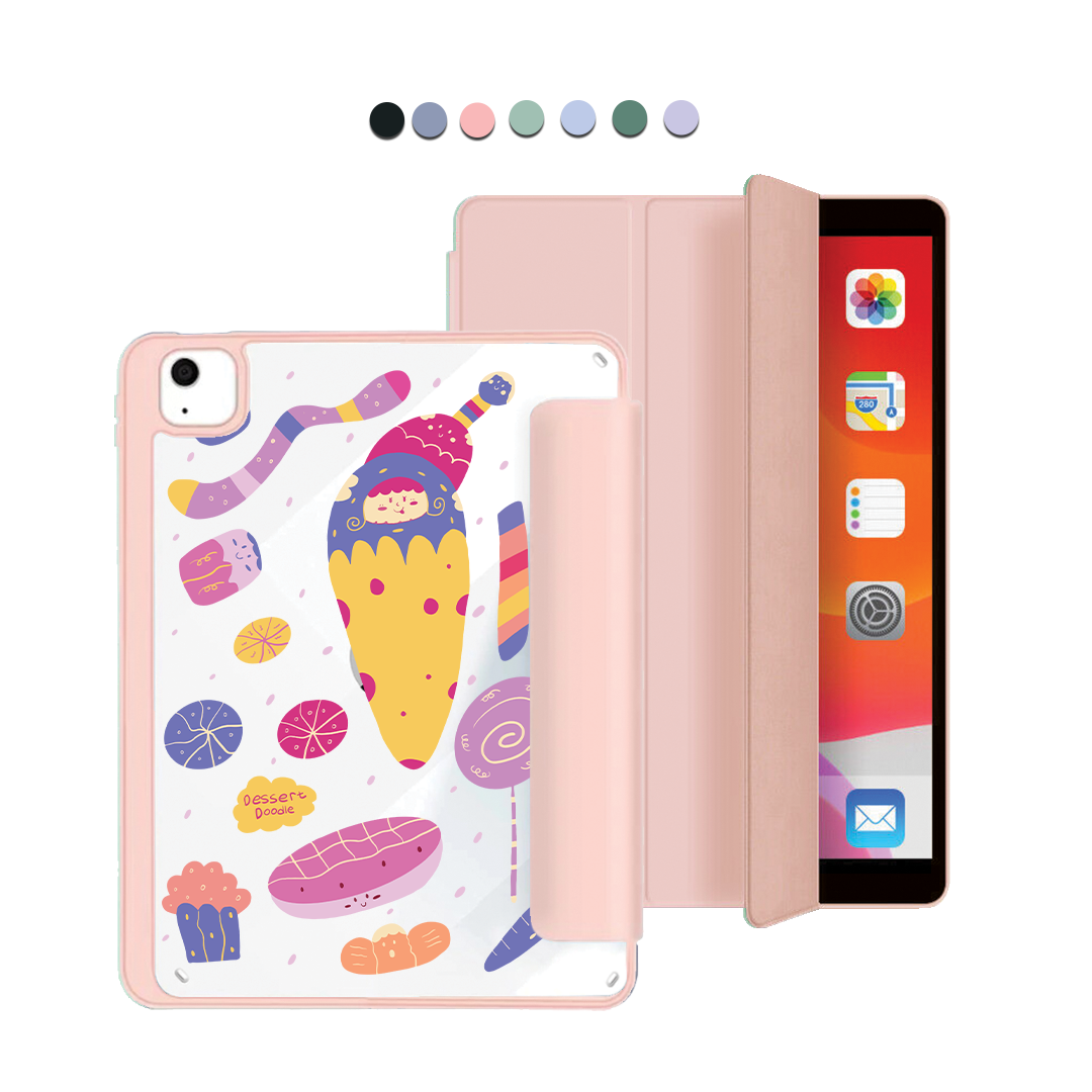 ฝาพับอะคริลิกสำหรับ iPad - ลาย Doodle ขนมหวาน