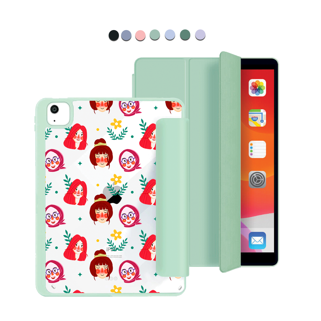 ฝาพับอะคริลิกสำหรับ iPad - Lovely Faces