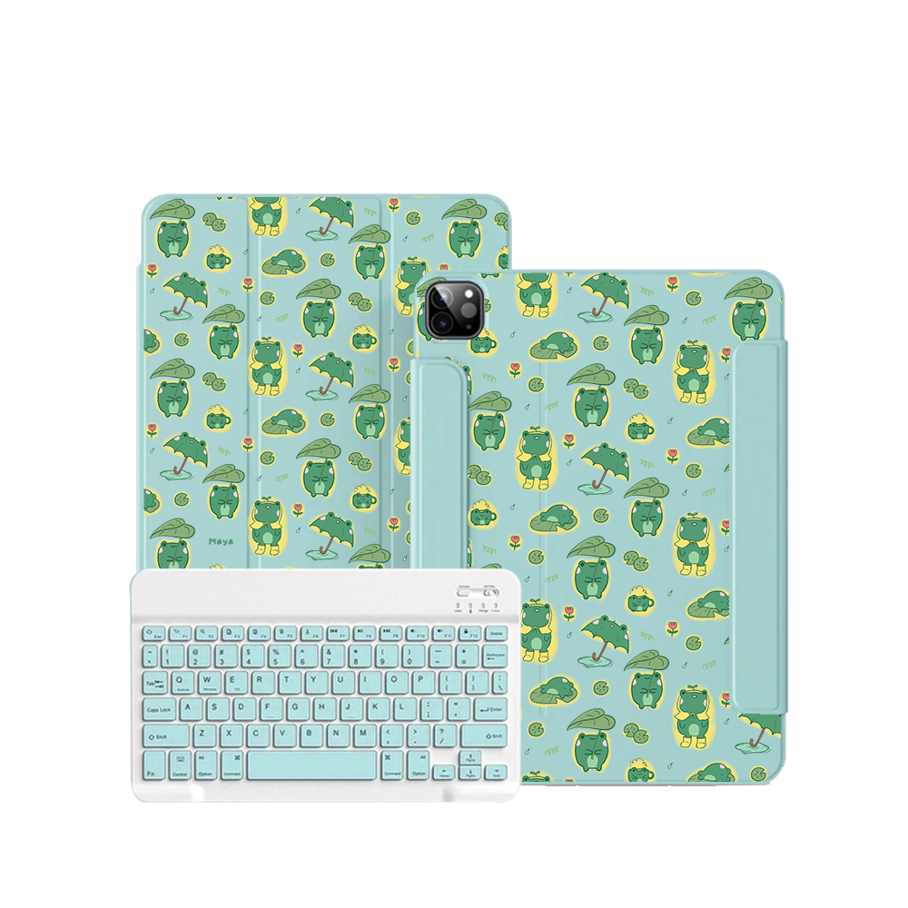 ฝาพับคีย์บอร์ดไร้สายสำหรับ iPad / Android - Happy Rain