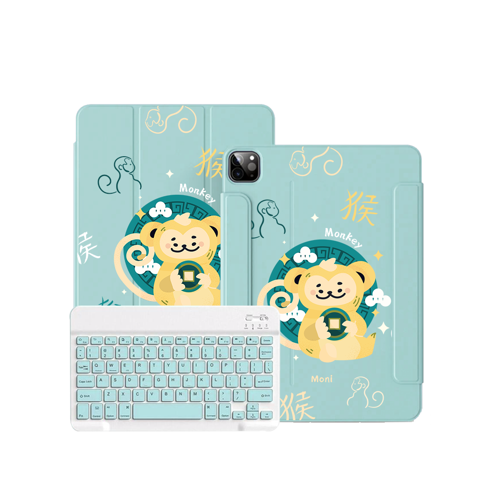 ฝาพับคีย์บอร์ดไร้สายสำหรับ iPad / Android - ลิง (นักษัตรจีน / ชิโอ)